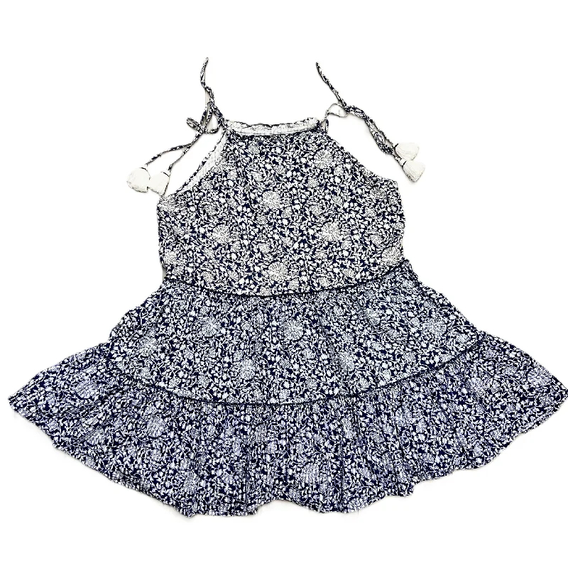 Navy Dress Casual Midi By Vineyard Vines, Size: L Comfortable Floral Print Midi Dress