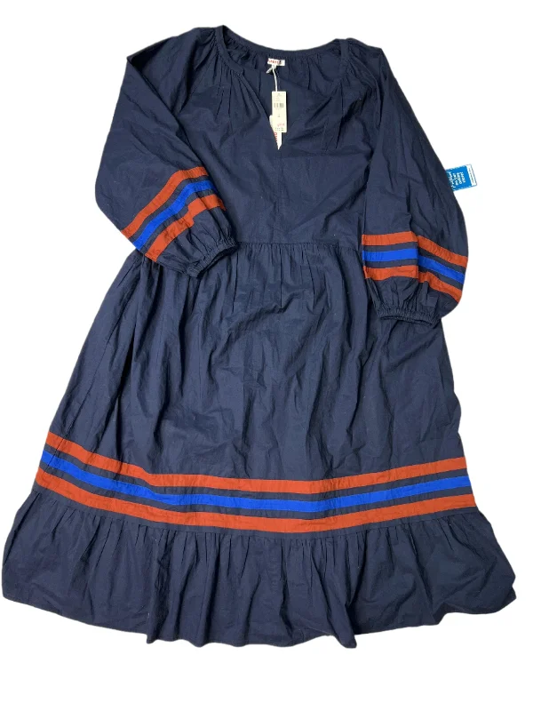 New! Dress Casual Midi By Sundry In Navy, Size: Xl Fashionable Skater Midi Dress