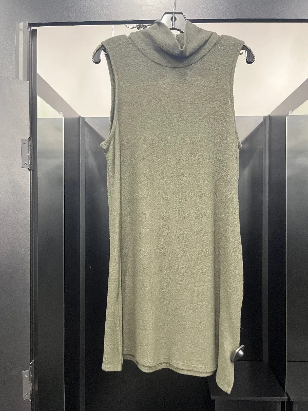 Olive Dress Casual Midi Marla Wynne, Size L Trendy Long Sleeve Midi Dress