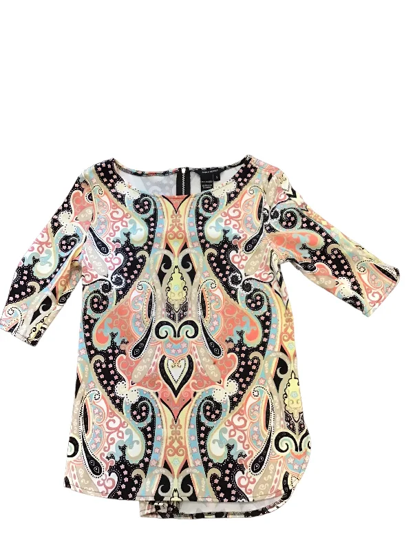 Orange & Pink Dress Casual Midi J. Crew, Size 12 Fashionable Sheer Sleeve Midi Dress