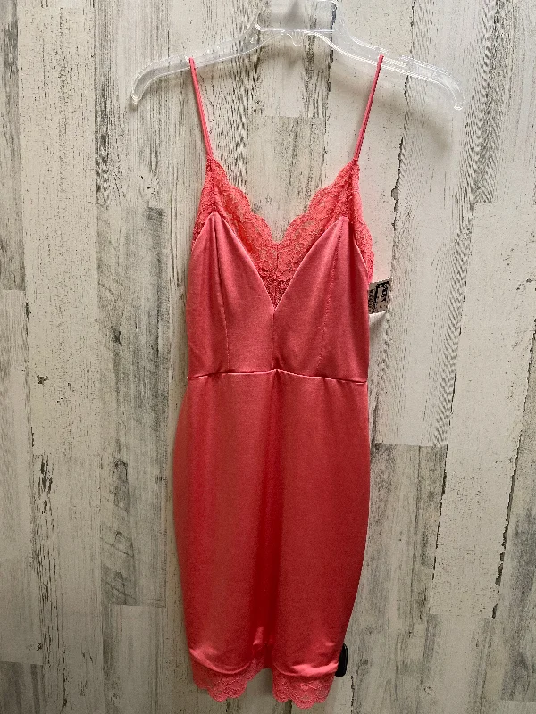 Pink Dress Casual Midi Fashion Nova, Size S Trendy Off-Shoulder Ruffle Midi Dress