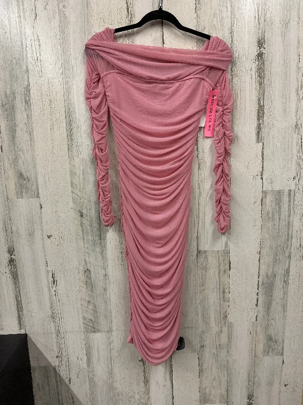 Pink Dress Casual Midi Fashion Nova, Size S Elegant V-Neck Midi Dress