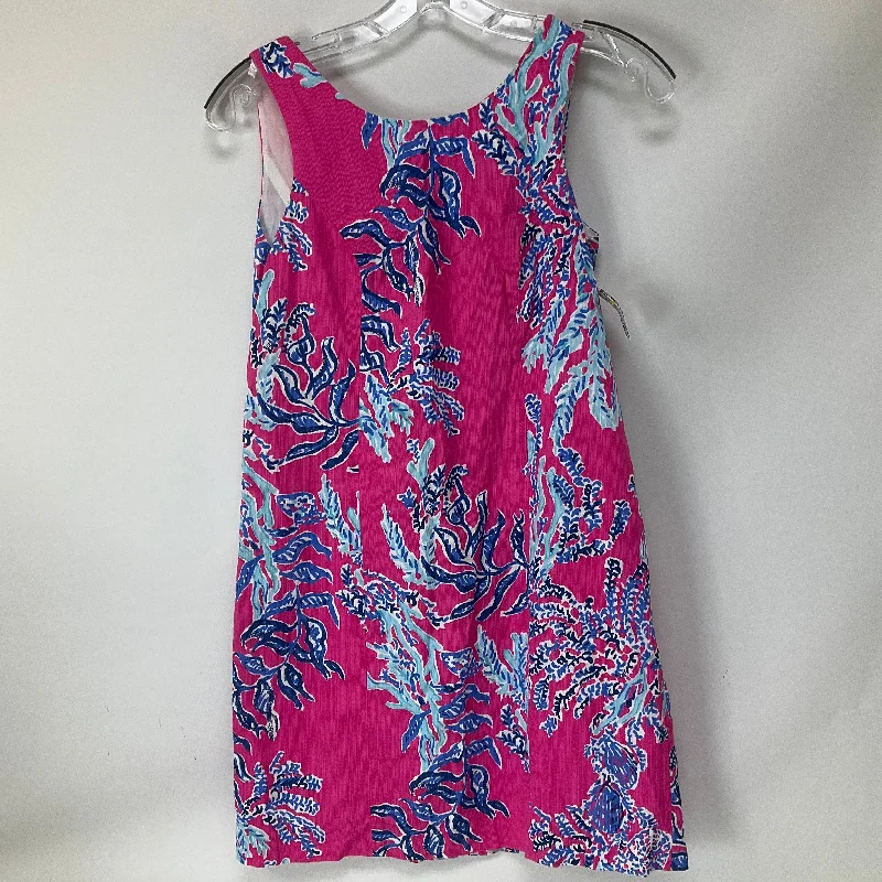 Pink Dress Casual Midi Lilly Pulitzer, Size 0 Stylish High-Waisted Midi Dress