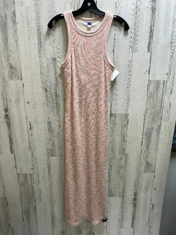 Pink Dress Casual Midi Old Navy, Size S Cozy Ribbed Knit Midi Dress