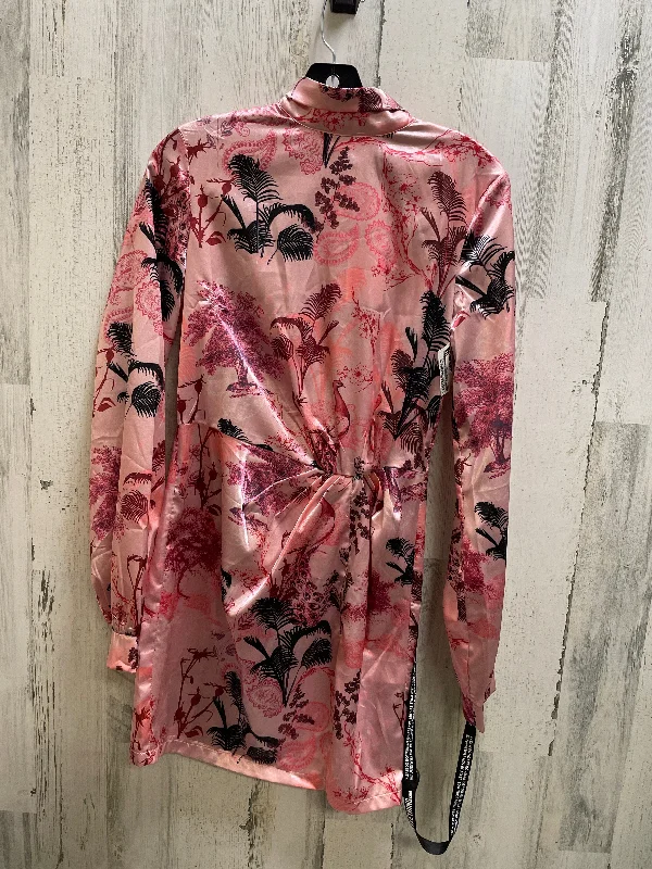 Pink Dress Casual Midi Pretty Little Thing, Size M Cozy Midi Dress with Pockets