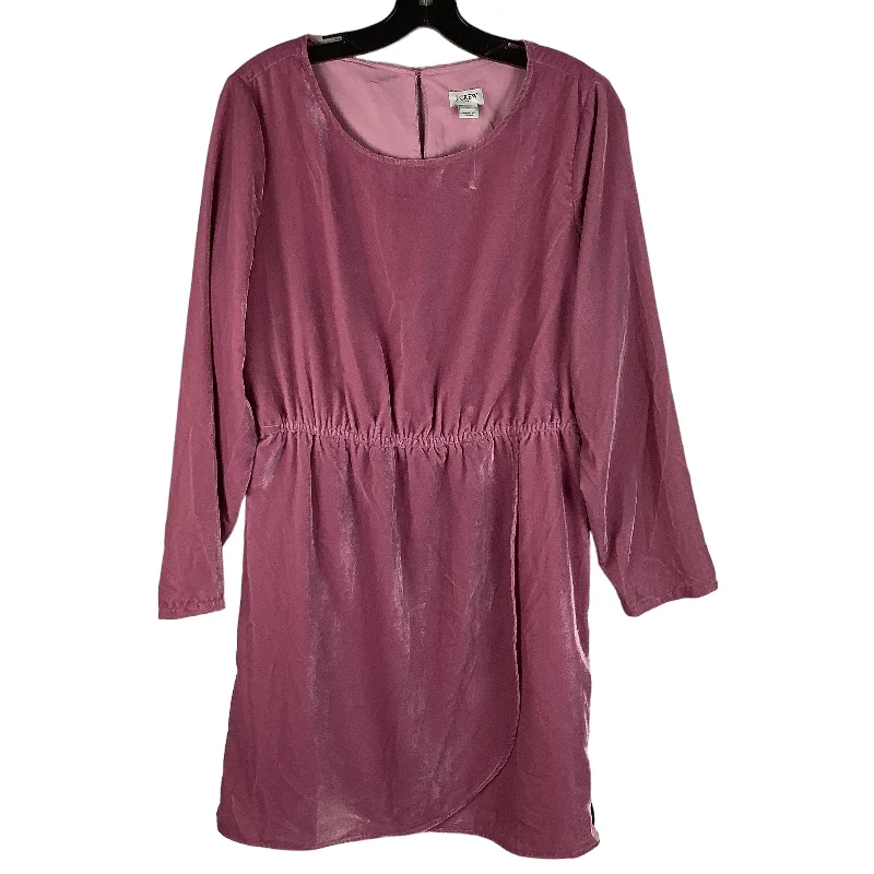 Pink Dress Party Midi J. Crew, Size 10 Trendy Midi Dress with Belt