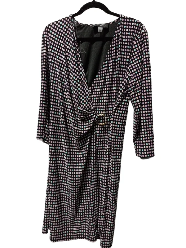 Polkadot Pattern Dress Casual Midi Evan-picone, Size 14 Elegant Puff Sleeve Midi Dress Polkadot Pattern Dress Casual Midi Evan-picone, Size 14 Elegant Puff Sleeve Midi Dress