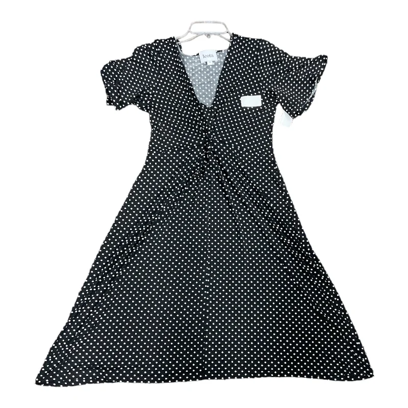 Polkadot Pattern Dress Casual Midi Leota, Size M Elegant Satin Slip Midi Dress