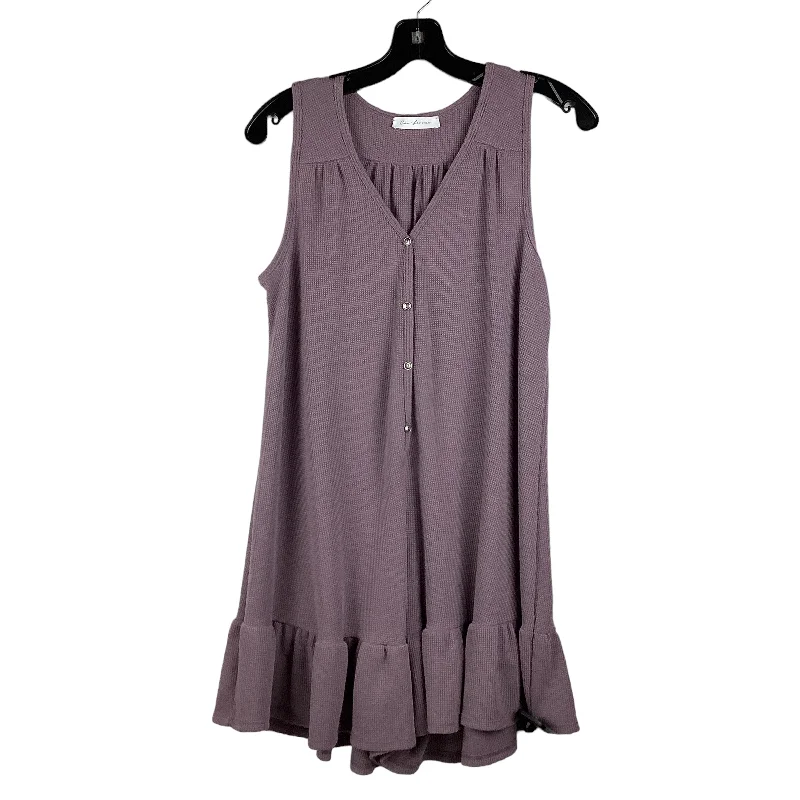 Purple Dress Casual Midi Ces Femme Stylish Color Block Midi Dress
