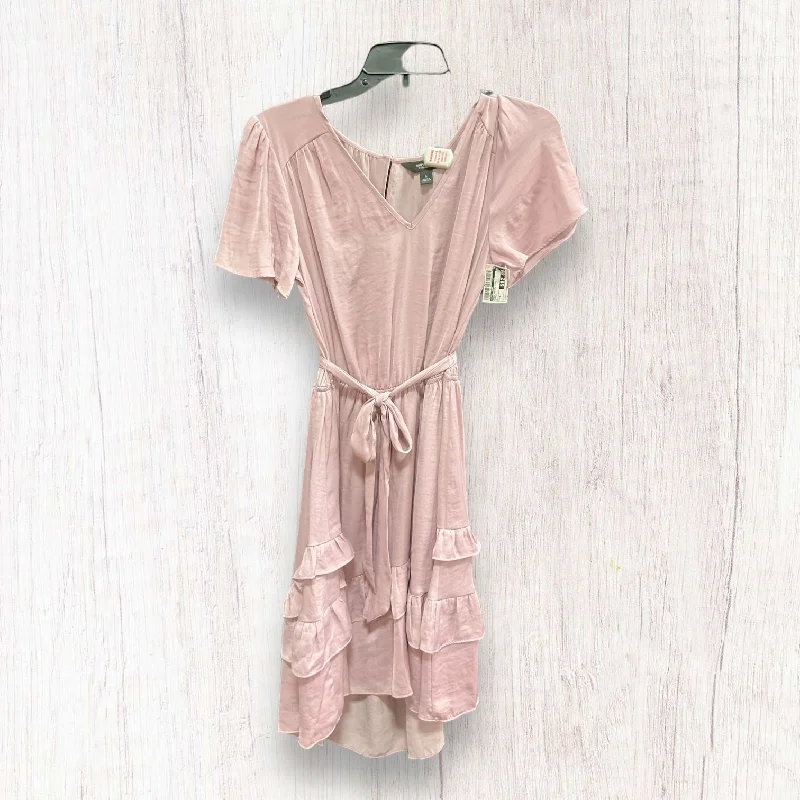 Purple Dress Casual Midi Simply Vera, Size S Trendy Flared Sleeve Midi Dress