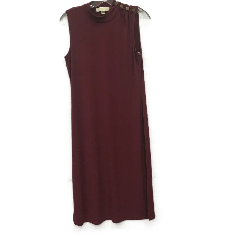 Red Dress Casual Midi By Michael By Michael Kors, Size: M Stylish Wraparound Midi Dress Red Dress Casual Midi By Michael By Michael Kors, Size: M Stylish Wraparound Midi Dress