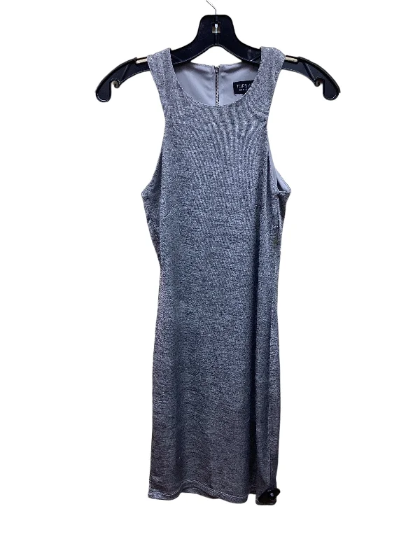 Silver Dress Casual Midi Top Shop, Size 4 Cozy Midi Dress with Pockets