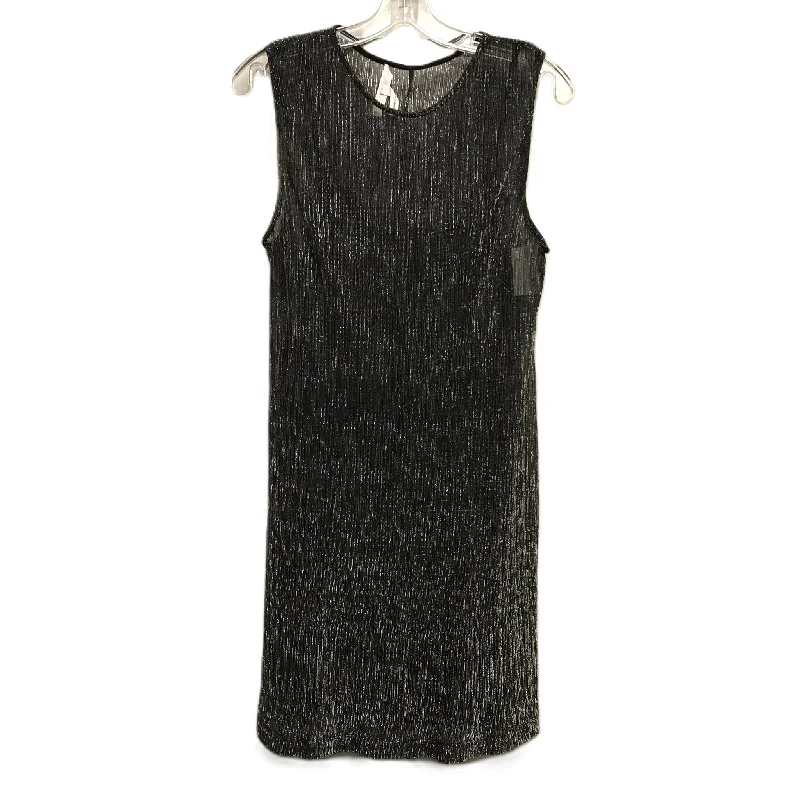 Silver Dress Party Midi By Bcbg, Size: M Cozy Knit Midi Dress