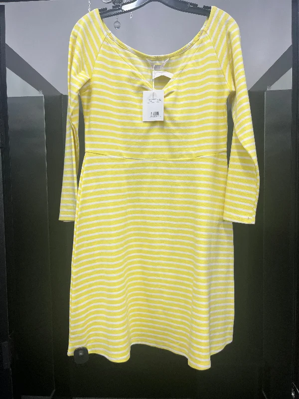 Striped Dress Casual Midi Compania, Size Xl Elegant Floral Skirt Midi Dress
