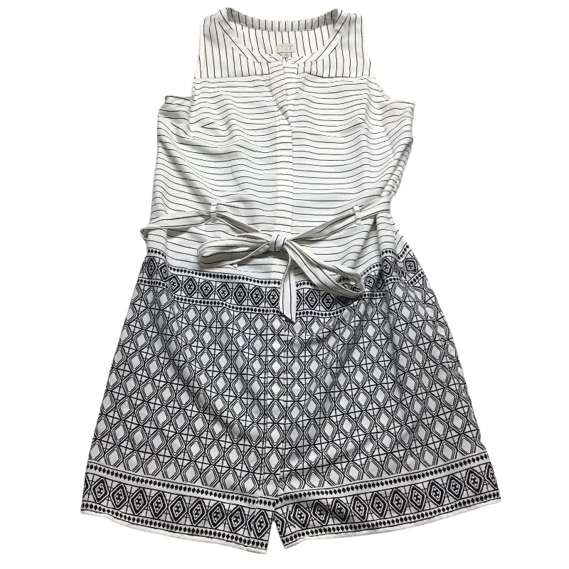 Striped Pattern Dress Casual Midi A New Day, Size M Stylish Wraparound Midi Dress