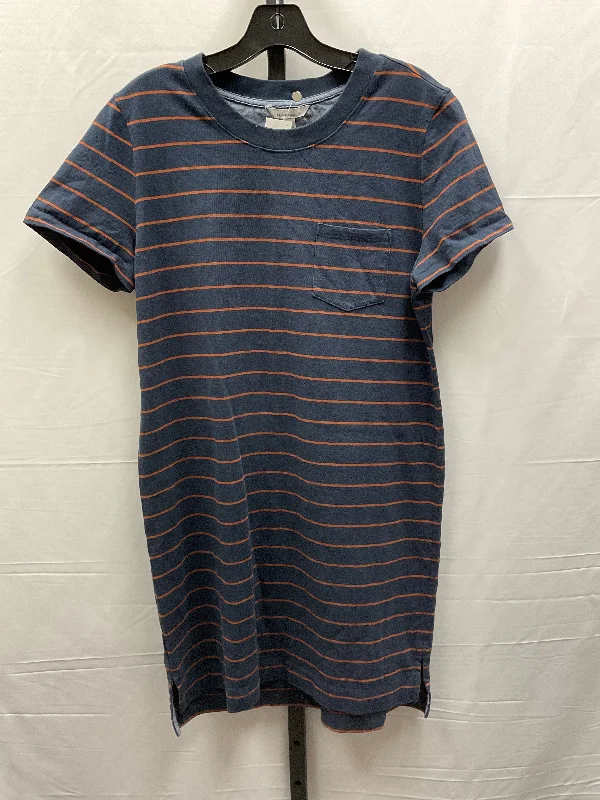 Striped Pattern Dress Casual Midi L.l. Bean, Size M Trendy Mock Neck Midi Dress