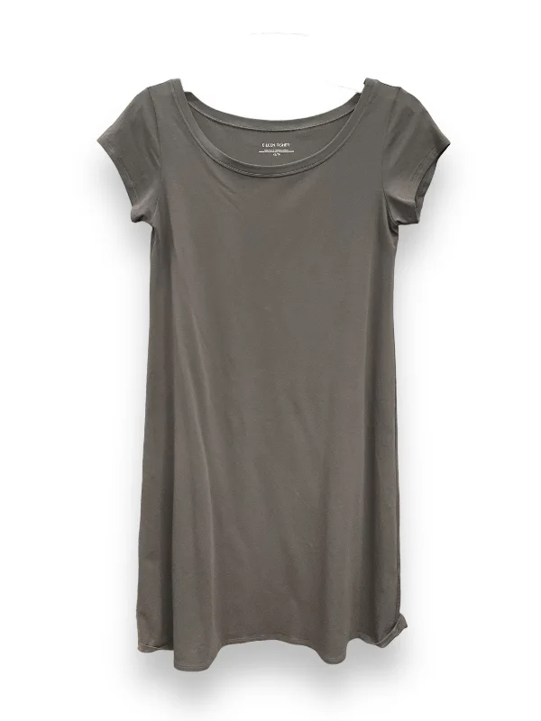 Taupe Dress Casual Midi Eileen Fisher, Size Xs Elegant Satin Slip Midi Dress