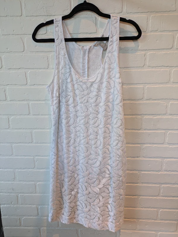 White Dress Casual Midi Banana Republic, Size S Comfortable Empire Waist Midi Dress