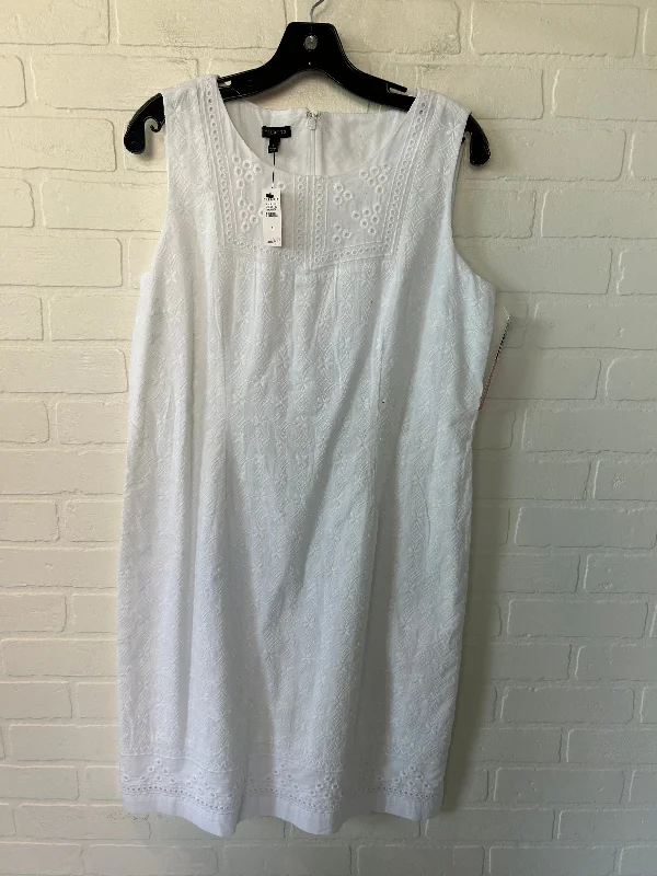 White Dress Casual Midi Talbots, Size M Cozy Spaghetti Strap Midi Dress