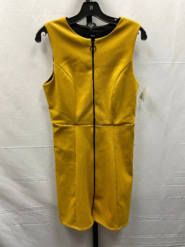 Yellow Dress Casual Midi Asos, Size M Comfortable Button Front Midi Dress