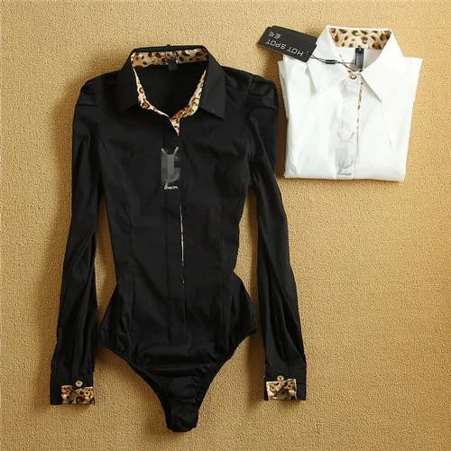 Women Solid OL Long Sleeve White Cotton Casual Body Blouse Shirt Women Tops One Piece Body Shirt Plus Size S-XXXL-- Welt Pockets Slit Pockets Flap Pockets Women Solid OL Long Sleeve White Cotton Casual Body Blouse Shirt Women Tops One Piece Body Shirt Plus Size S-XXXL-- Welt Pockets Slit Pockets Flap Pockets