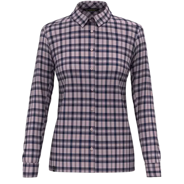 Salewa Fanes Flannel Polarlite Shirt - Women's-- Knit Fabric Woven Fabric Fleece Fabric Salewa Fanes Flannel Polarlite Shirt - Women's-- Knit Fabric Woven Fabric Fleece Fabric