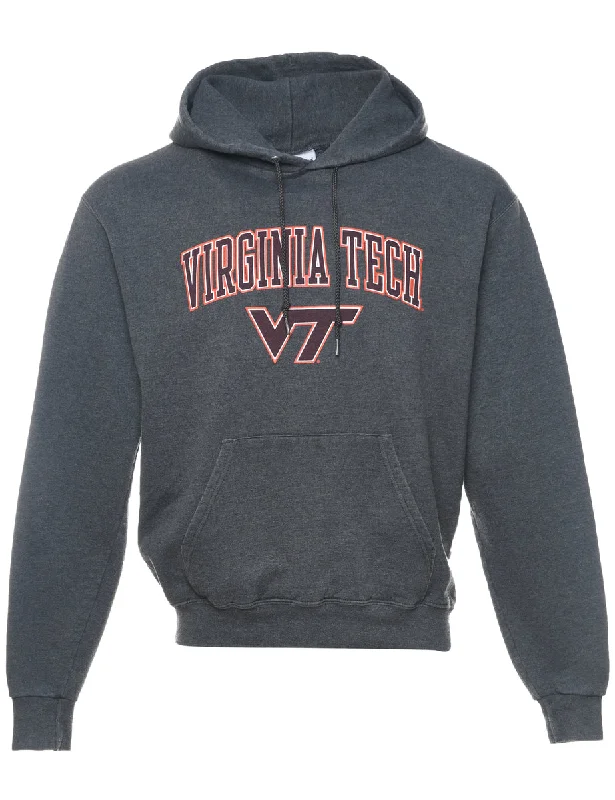 Champion Virginia Tech Embroidered Hoodie - M Hoodie with Oversized Fit Loose Comfortable Champion Virginia Tech Embroidered Hoodie - M Hoodie with Oversized Fit Loose Comfortable