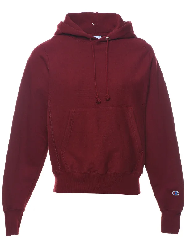 Champion Reverse Weave Maroon Hooded Sweatshirt - XS Hoodie with Neon Bright Vibrant Champion Reverse Weave Maroon Hooded Sweatshirt - XS Hoodie with Neon Bright Vibrant