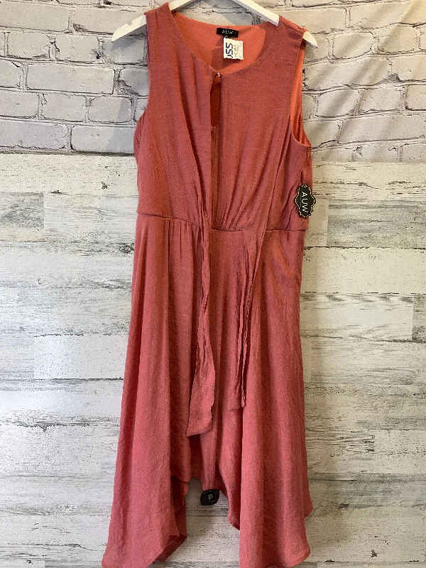 Orange Dress Casual Midi Auw, Size Xl Comfortable Knitwear Midi Dress