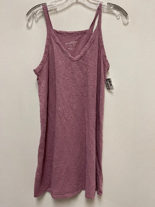 Purple Dress Casual Midi Universal Thread, Size S Trendy Ruffled Sleeve Midi Dress
