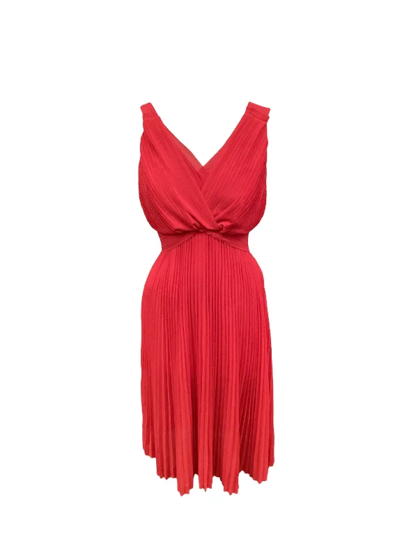 Red Dress Party Midi White House Black Market, Size Xs Comfortable Ruched Midi Dress